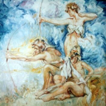 Pintura titulada "ANGELES" por Frank Gaitan, Obra de arte original