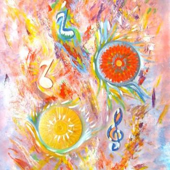 Painting titled "MUSIQUE TROPICALACRY" by Isabo Ladyhawke, Original Artwork