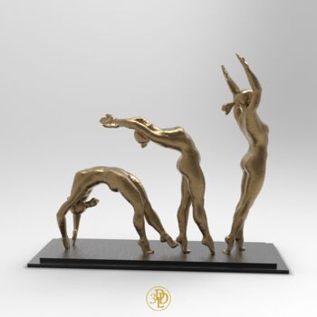 Sculptuur getiteld "L'atleta" door Licia Trobia, Origineel Kunstwerk, Hars