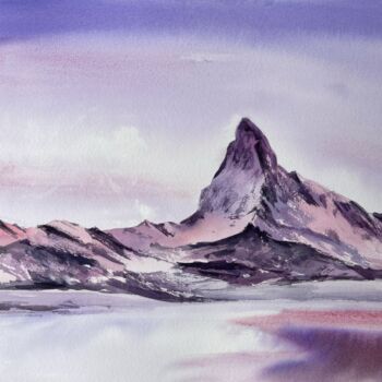 Картина под названием "Zermatt" - Lida Khomyakova (Artelida), Подлинное произведение искусства, Акварель