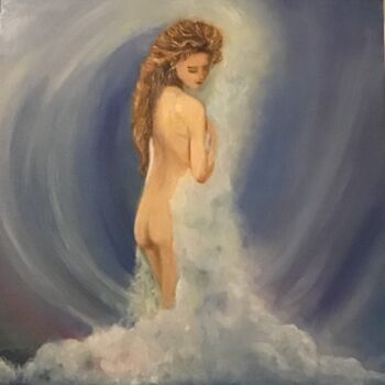 Painting titled "On the clouds" by Lidi Fon Rid, Original Artwork, Oil