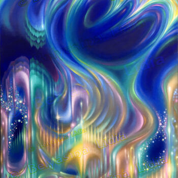 Картина под названием "Abstract "Space cit…" - Lidia Bеlyasin, Подлинное произведение искусства, Масло Установлен на картон