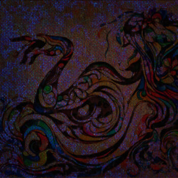 Arte digital titulada "Colorful Enigma" por Lidija Nidorfer, Obra de arte original, Trabajo Digital 2D