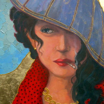 Pintura intitulada "Jennifer" por Lidia Tchoumakova, Obras de arte originais, Óleo