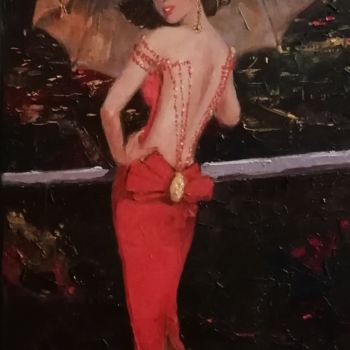 Pittura intitolato "Di notte" da Lidia Tchoumakova, Opera d'arte originale, Olio