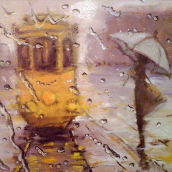 Schilderij getiteld "Incontro" door Lidia Tchoumakova, Origineel Kunstwerk, Olie