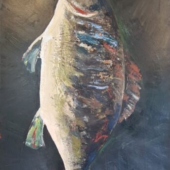 Painting titled "FISH" by Lidia Zadeh Petrescu, Original Artwork, Acrylic