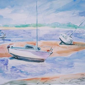 Peinture intitulée "La marée à la Point…" par Lyria, Œuvre d'art originale