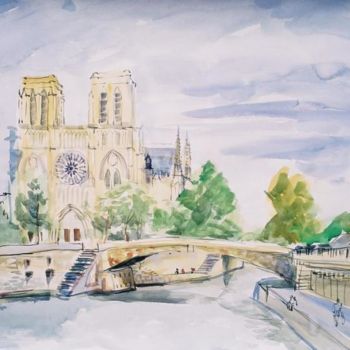 Peinture intitulée "Paris IV" par Lyria, Œuvre d'art originale