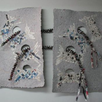 Art textile intitulée "Ouverture" par Lyria, Œuvre d'art originale