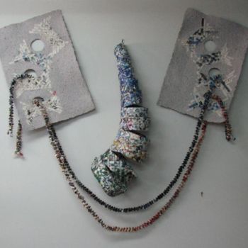 Текстильное искусство под названием "Portrait" - Lyria, Подлинное произведение искусства
