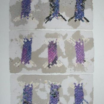 Textilkunst mit dem Titel "Rithmes" von Lyria, Original-Kunstwerk