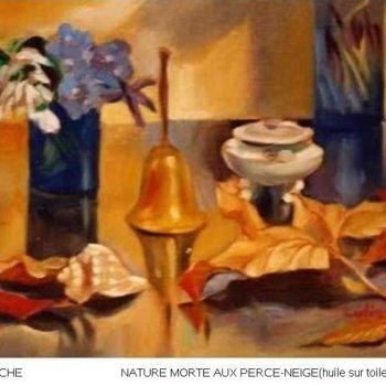 Painting titled "Nature morte" by Lyria, Original Artwork, Oil