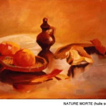 Картина под названием "Nature morte" - Lyria, Подлинное произведение искусства, Масло