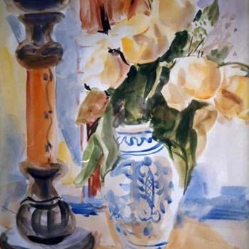 "Roses jaunes3" başlıklı Tablo Lyria tarafından, Orijinal sanat, Petrol