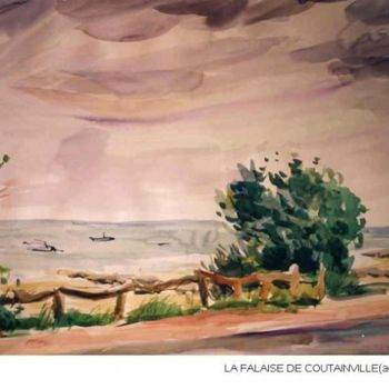 Peinture intitulée "Coutainville" par Lyria, Œuvre d'art originale, Huile