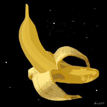Artes digitais intitulada "Infinity a banana" por Lidia Gajek, Obras de arte originais, Trabalho Digital 2D