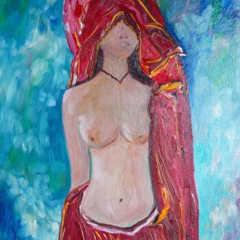 Pittura intitolato "The figure of a wom…" da Lidiia Sazonova, Opera d'arte originale, Olio