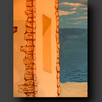 Картина под названием "Закатная стена" - Marina Liessner, Подлинное произведение искусства