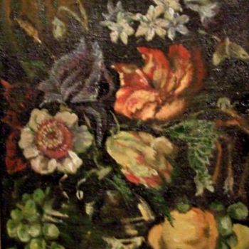 Malerei mit dem Titel "цветы в голландском…" von Marina Liessner, Original-Kunstwerk