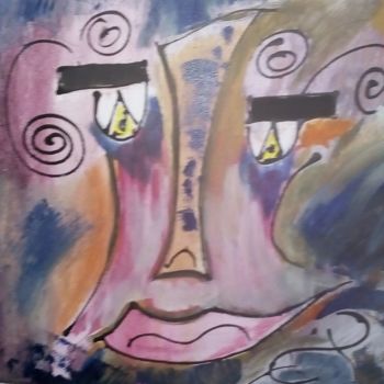 Painting titled "face" by Ep, Original Artwork, Acrylic