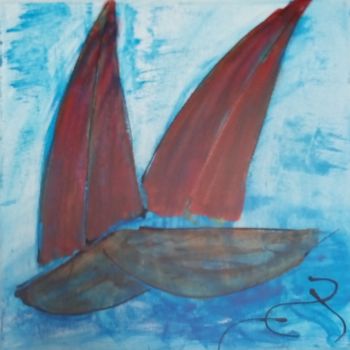 Ζωγραφική με τίτλο "Dreamboats" από Ep, Αυθεντικά έργα τέχνης, Ακρυλικό