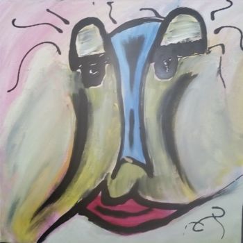 Pittura intitolato "face" da Ep, Opera d'arte originale, Acrilico