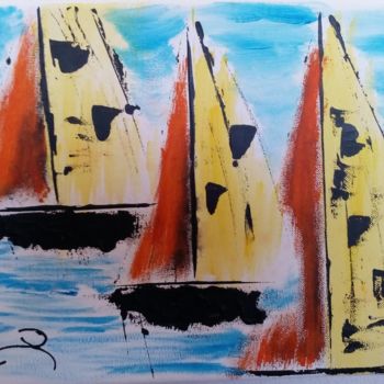 Malerei mit dem Titel "Dreamboats" von Ep, Original-Kunstwerk, Acryl