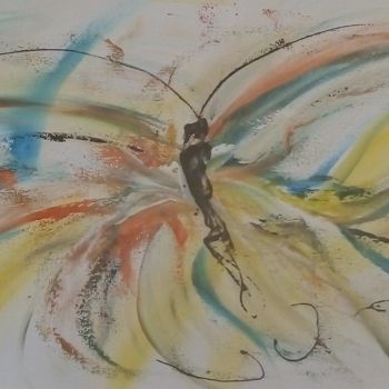 Malerei mit dem Titel "Butterfly RBG" von Ep, Original-Kunstwerk, Acryl
