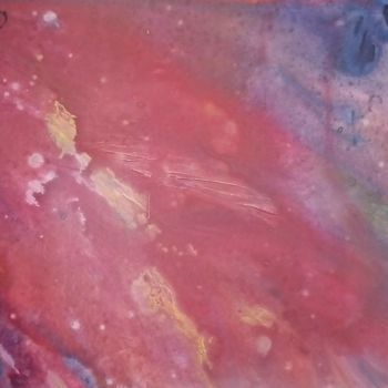 Painting titled "Univers red blue ye…" by Ep, Original Artwork, Acrylic