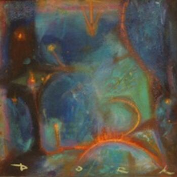 Pittura intitolato "fire and night" da Joy Dorothea, Opera d'arte originale