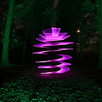 Photography titled "Purple spiral" by Dominik Olp, Original Artwork, Non Manipulated Photography