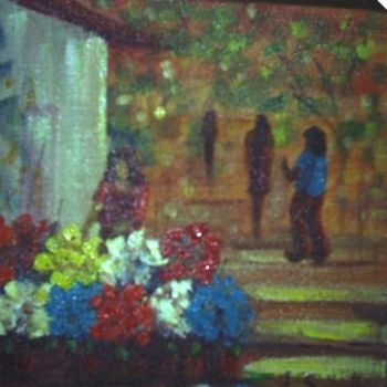 Painting titled "mulheres no mercado…" by L.Spinelli, Original Artwork