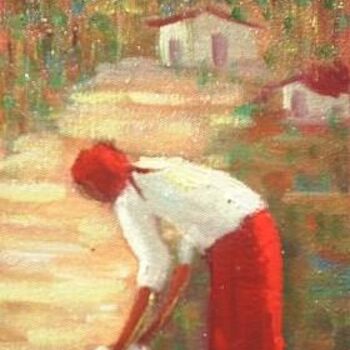 绘画 标题为“mulher lavando roup…” 由L.Spinelli, 原创艺术品