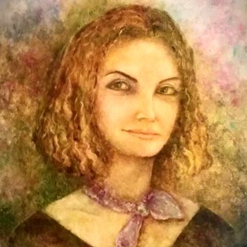 Pintura intitulada "портрет девушки" por Liliya Gorskaya, Obras de arte originais, Óleo
