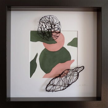 Sculpture intitulée "Empreintes 12" par Liin, Œuvre d'art originale, Plastique Monté sur Autre panneau rigide