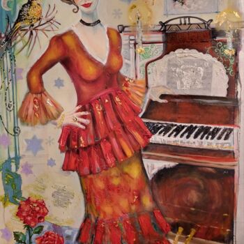 Painting titled "Annabell and Thorni…" by Liisa Viima, Original Artwork, Oil