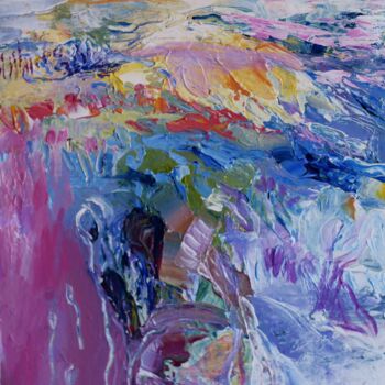 Pittura intitolato "Landscape Spring Ab…" da Lika Kakhidze, Opera d'arte originale, Acrilico