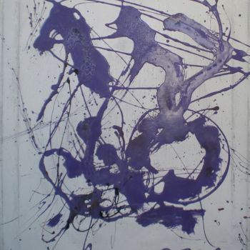 Painting titled "Rampant violet drag…" by Lika Volchek, Original Artwork, Oil