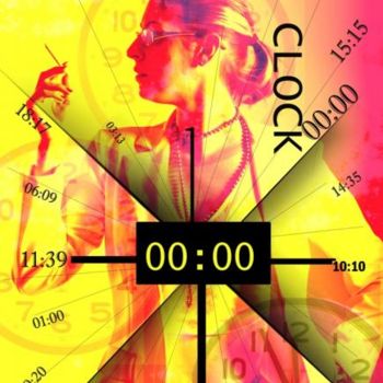 Digitale Kunst getiteld "Clock control -Digi…" door Lila Benharush, Origineel Kunstwerk, Collages