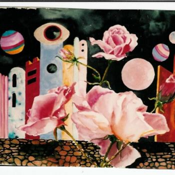 Painting titled "Pink Otherworld Wit…" by Margaret Older, Original Artwork