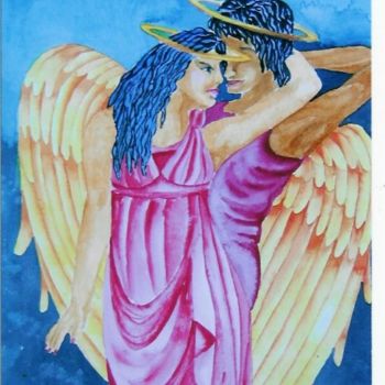 Painting titled "Angels of Desire" by Margaret Older, Original Artwork