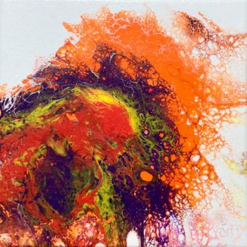 Pintura intitulada "Orange, pourpre, ro…" por Marie-Pascale Le Goff (L’île à L’eau), Obras de arte originais, Acrílico