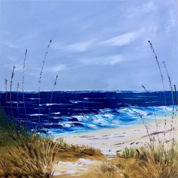 Painting titled "Dune" by Marie-Pascale Le Goff (L’île à L’eau), Original Artwork, Oil