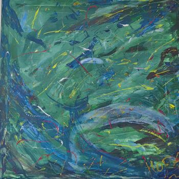 Pittura intitolato "Ocean" da Lilia Norkina, Opera d'arte originale, Acrilico
