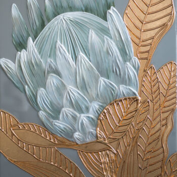 Картина под названием "Роскошный цветок пр…" - Лилия Шагалиева (LI MILNE), Подлинное произведение искусства, Акрил