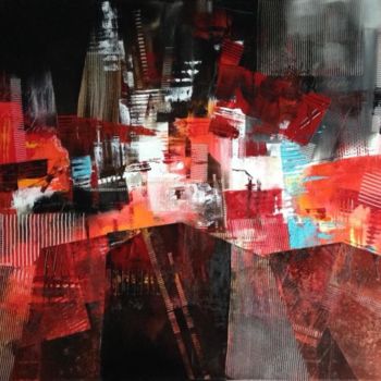 Peinture intitulée "Mélodie urbaine 60x…" par Lilian Fournier, Œuvre d'art originale, Huile