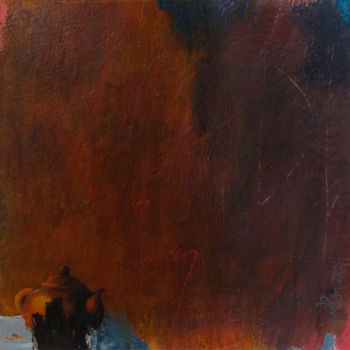 Peinture intitulée "Thé rouge 3" par Liliane Bordes, Œuvre d'art originale, Acrylique Monté sur Autre panneau rigide
