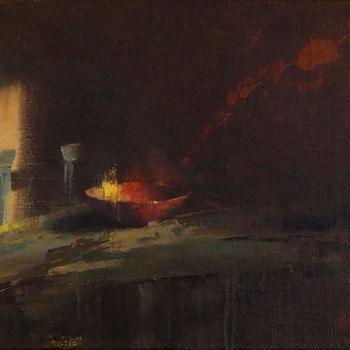 Painting titled "Evasion" by Liliane Bordes, Original Artwork, Acrylic
