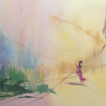 Peinture intitulée "Danser le vent" par Liliane Bordes, Œuvre d'art originale, Acrylique
